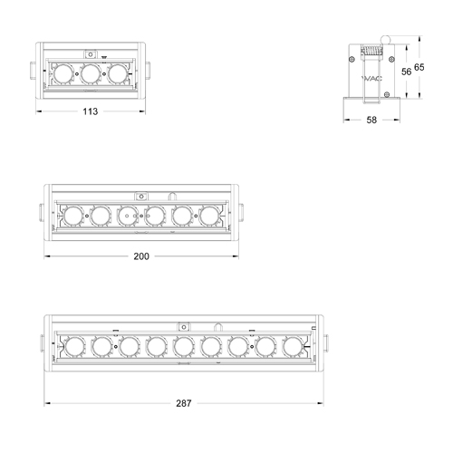 LEDme Wall-Washer Adjustable Front/Rear
