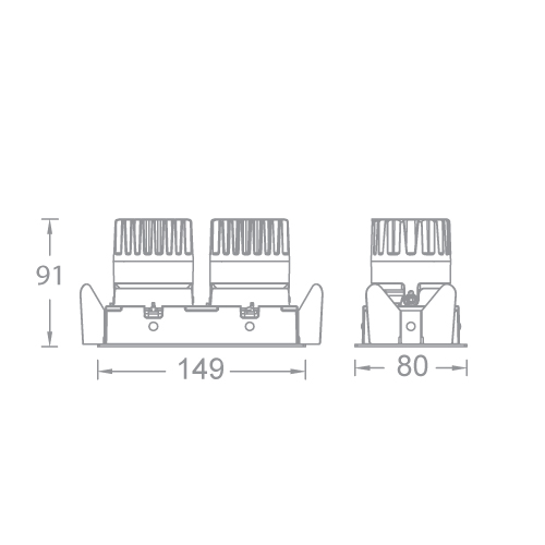 ELANA PRO Multi Square Trim Fixed & Adj.