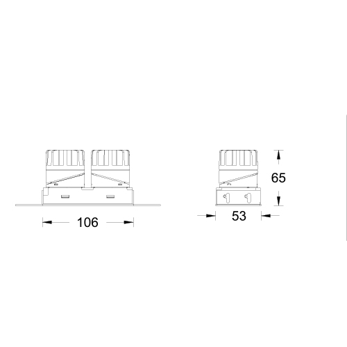 ULTRA TUNABLE Multi Square Trimless Fixed & Adj.
