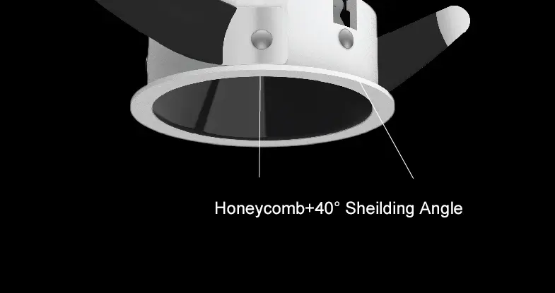 Extra large anti-glare sheilding angle