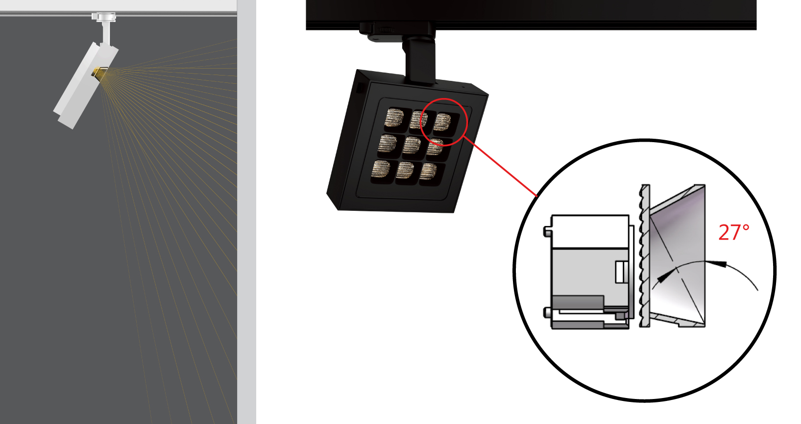 Patented Anti-glare Wall Washer