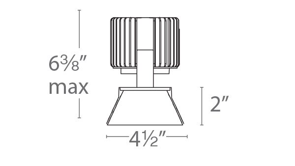Volta 4.5″ Downlight Trimless Square