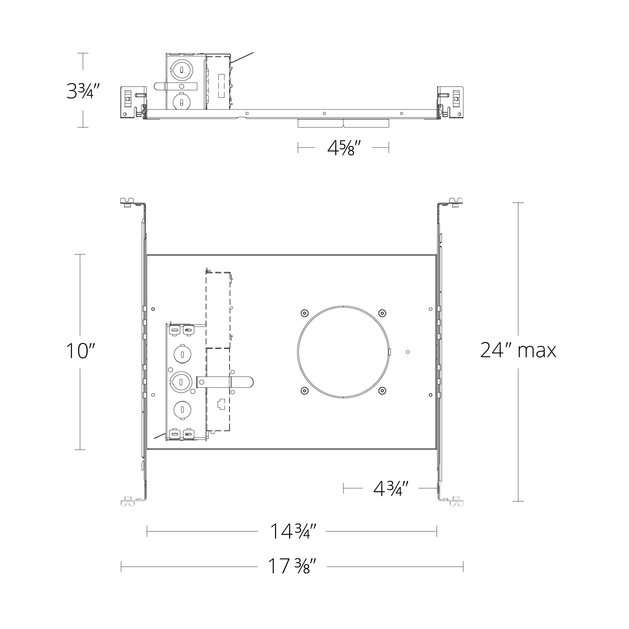 FQ 4″ Frame-In Kit Trimmed / Trimless, Round / Square
