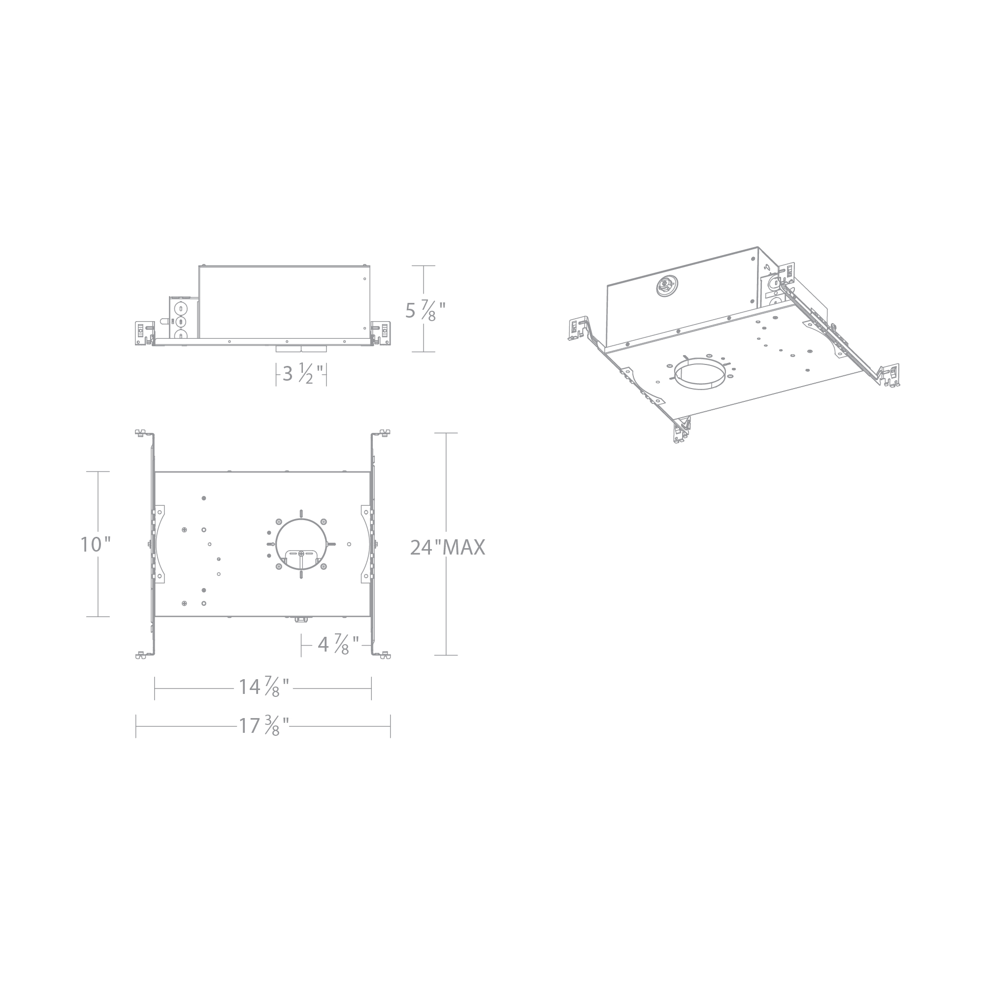 FQ 2″ Tunable White New Const Housing Trimmed / Trimless, Round / Square