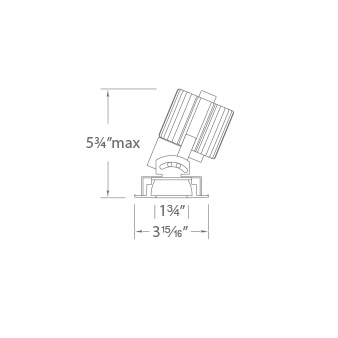 Volta 2″ Tunable White Pinhole Adjustable Square Trim / Invisible Trim