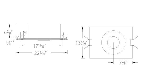 Volta 4.5″ Tunable White New Construction Housing Trimless Round