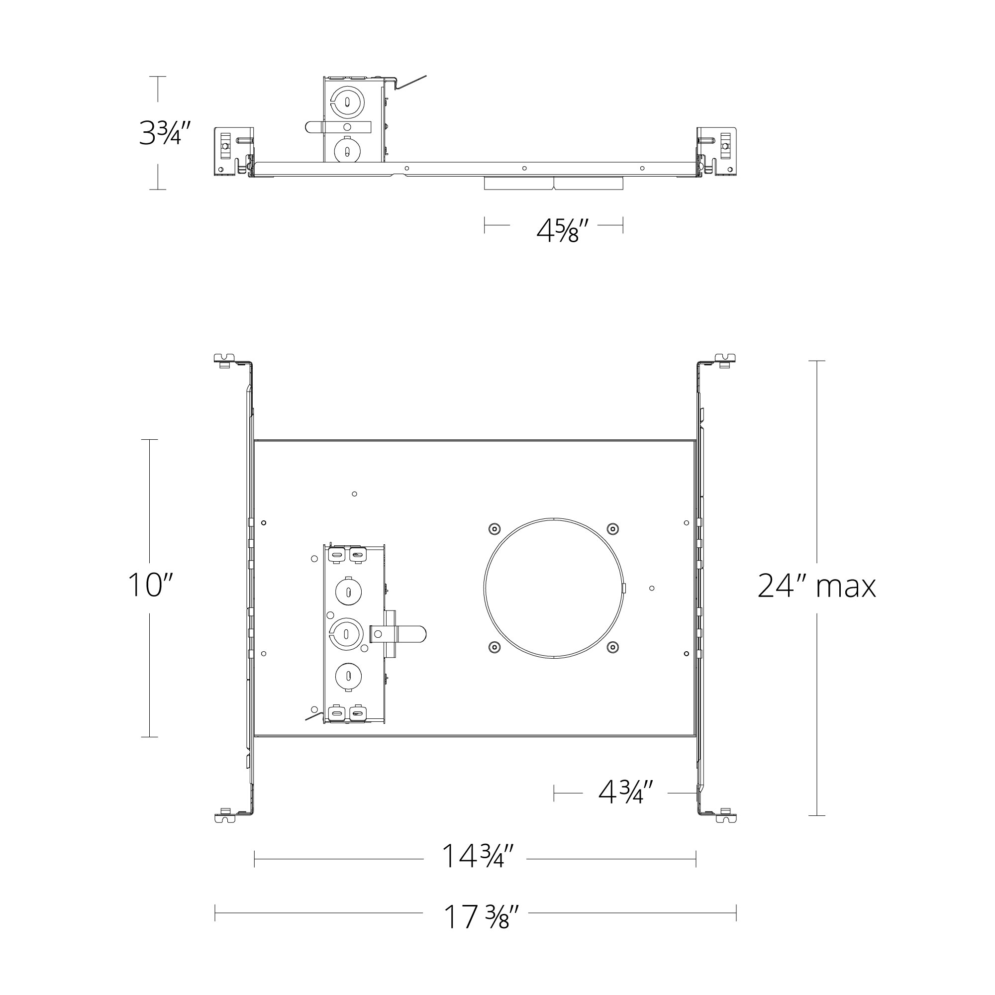 FQ 4″ Frame-In Kit Trimmed / Trimless, Round / Square
