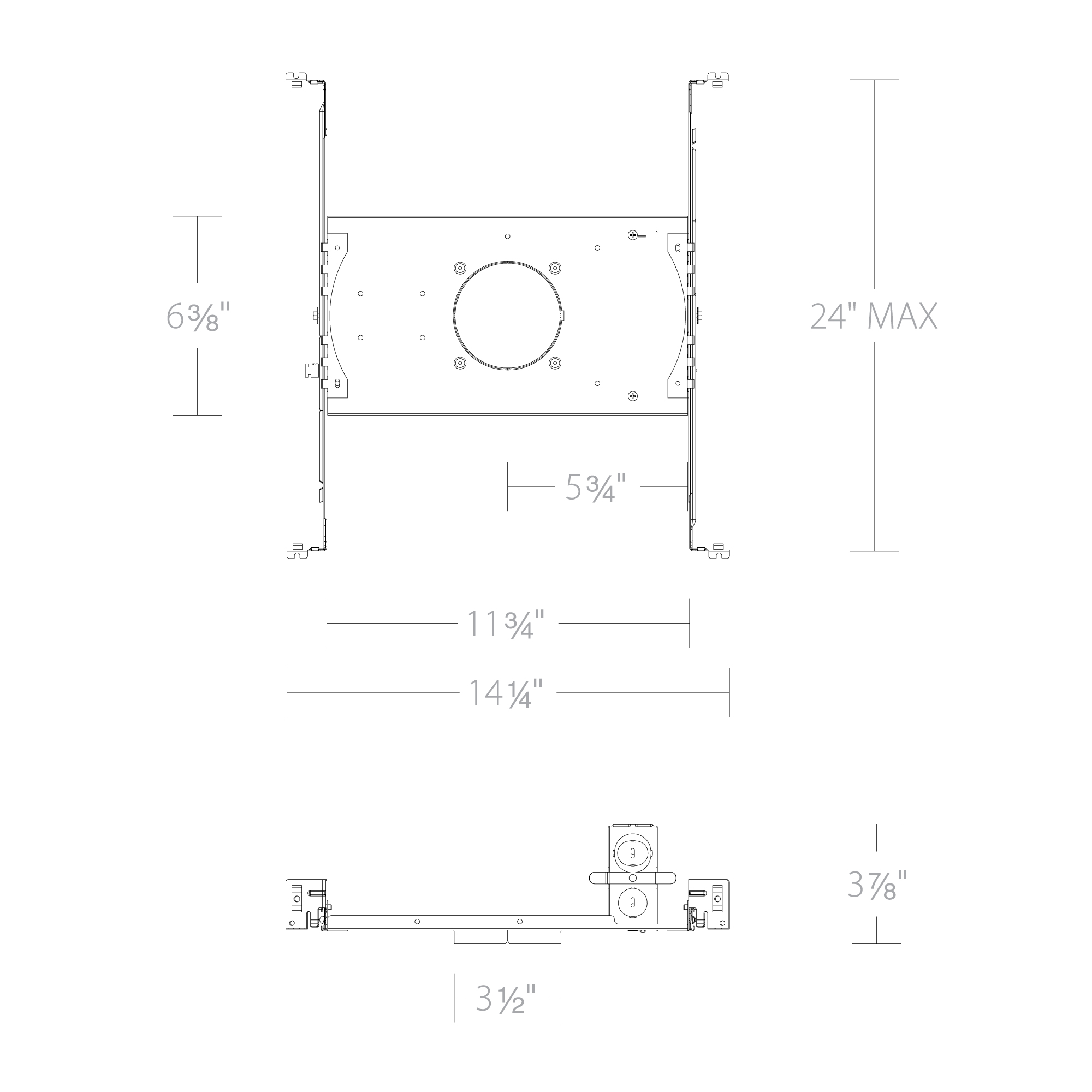 FQ 2″ Frame-In Kit Trimmed Non-IC