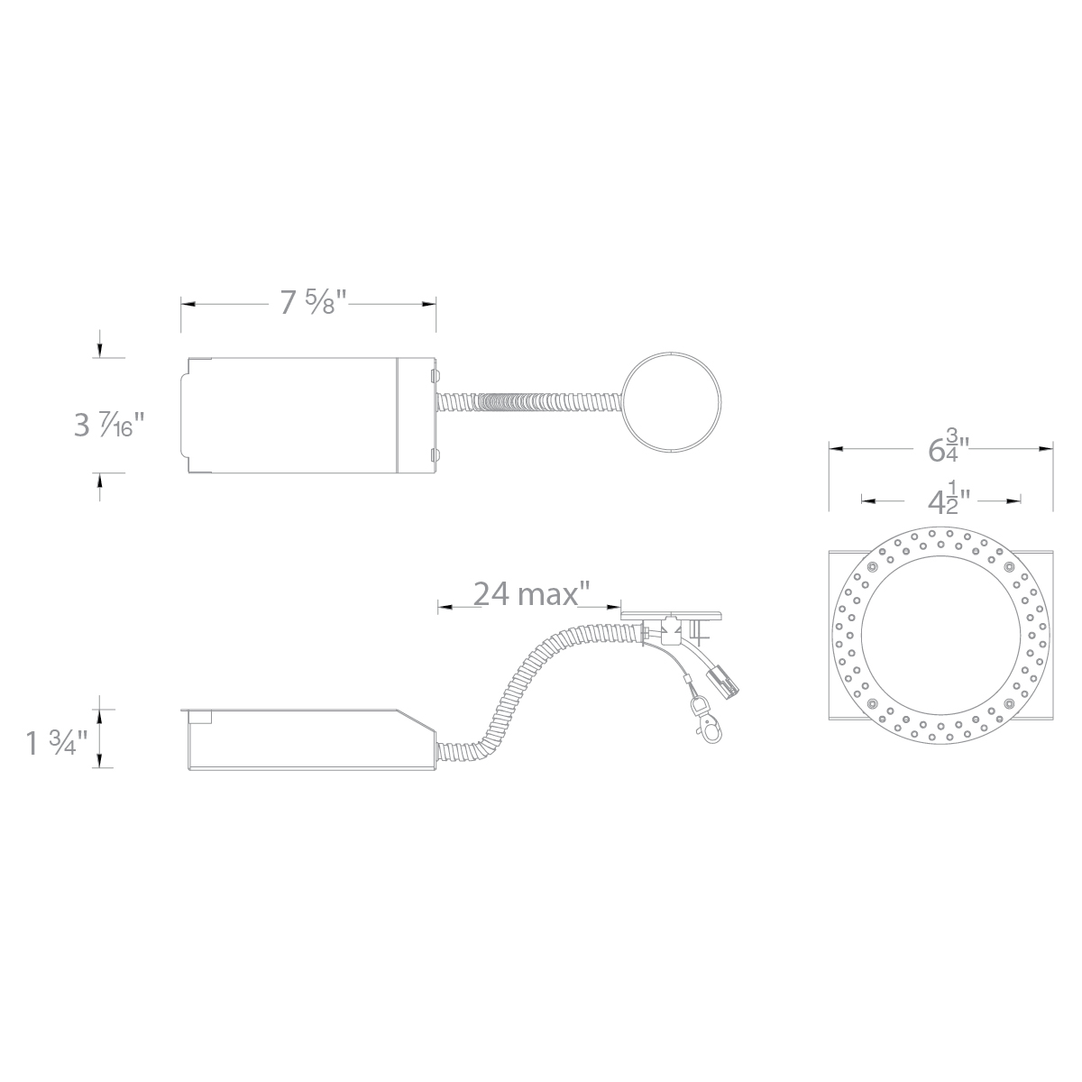Volta 4.5″ Remodel Housing Trimless Round