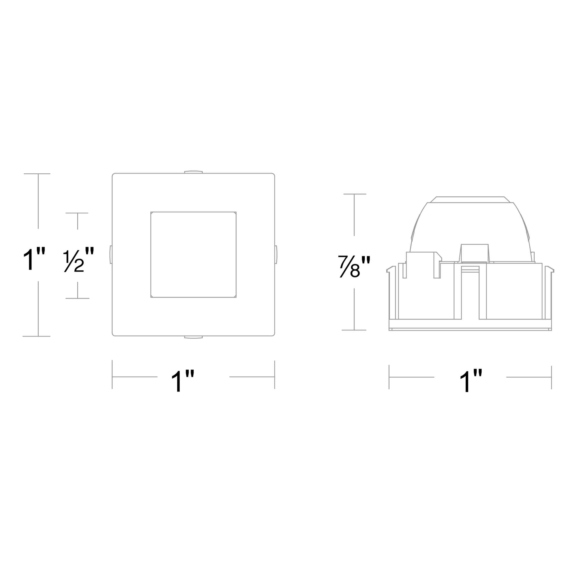 Aether Atomic Square Pinhole Trimless