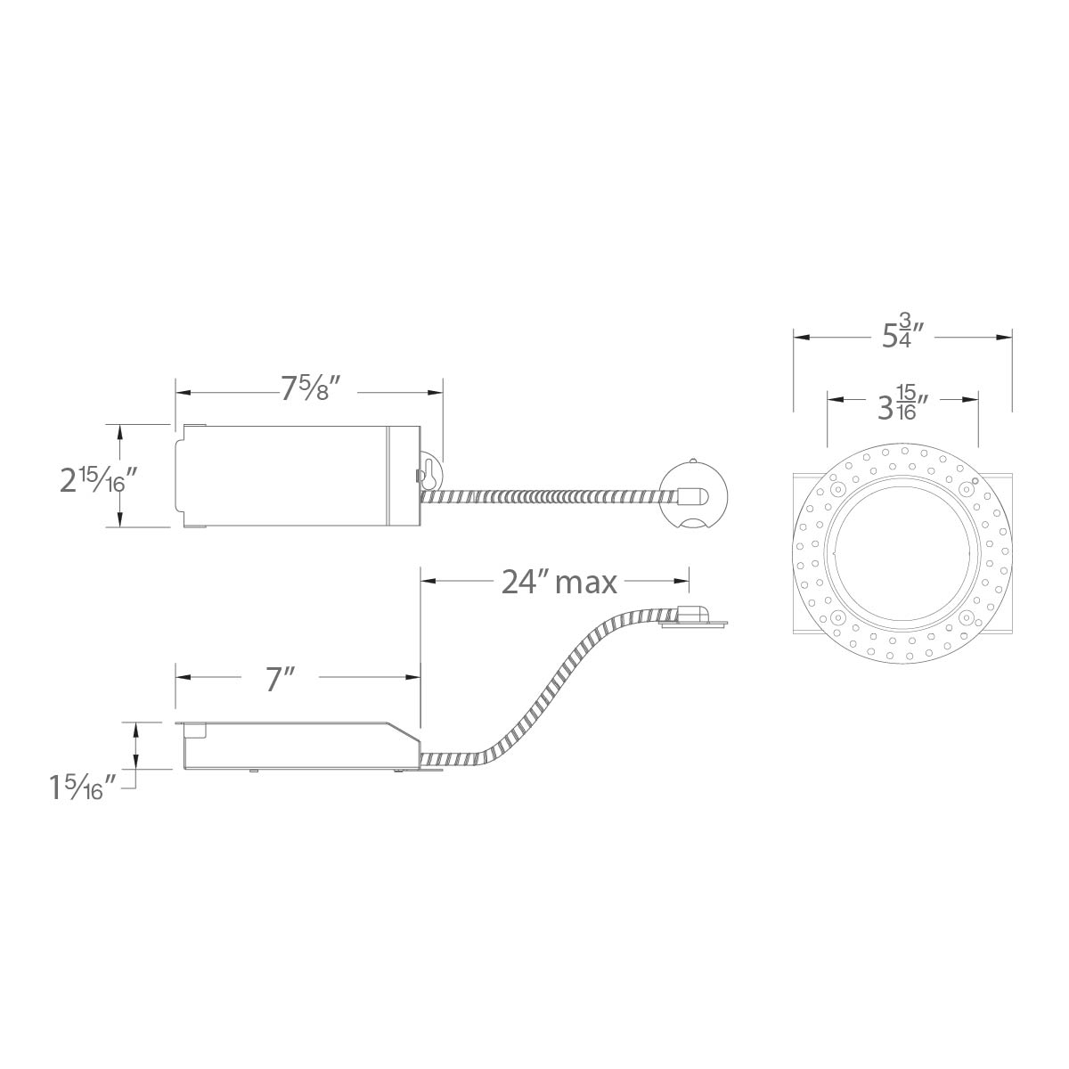 Volta 2″ Tunable White Remodel Housing Invisible Trim Round